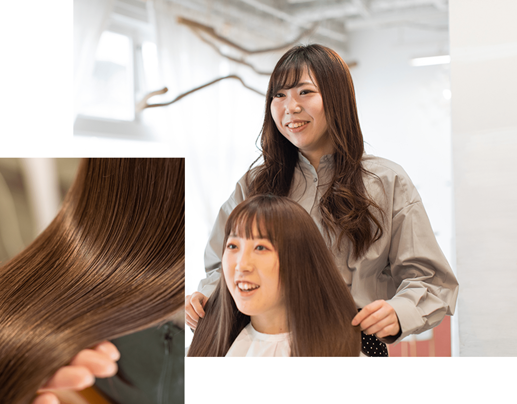 髪質改善だから接客が集中できるマンツーマン体制。